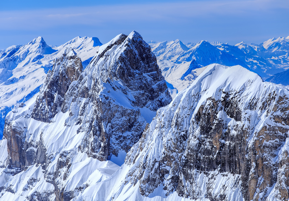 Mt. Reissend Nollen, view from Mt. Titlis