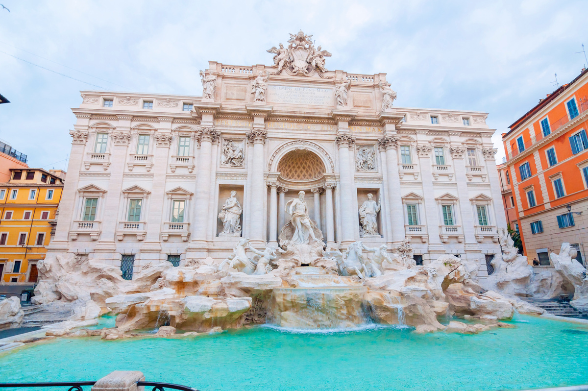 Trevi Fountain or Fontana di Trevi at Piazza Trevi, Rome